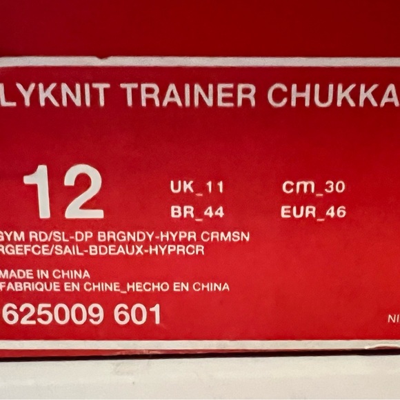 Nike Flyknit Trainer Chukka FSB Black/Deep Burgundy/Hyper Crimson. New In Box. - Picture 6 of 6